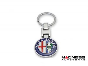 Keychain - Alfa Romeo - Silver w/ Alfa Romeo Logo